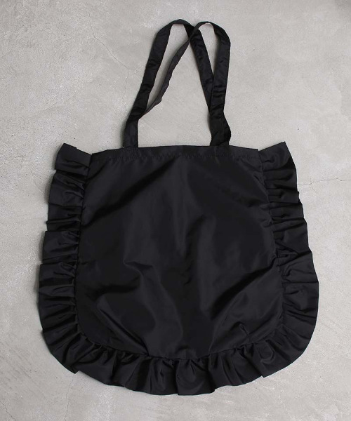 アンミル　フリルバッグ　ブラック フリルトートバッグ(BLACK) | すべての商品 | UN MINOU