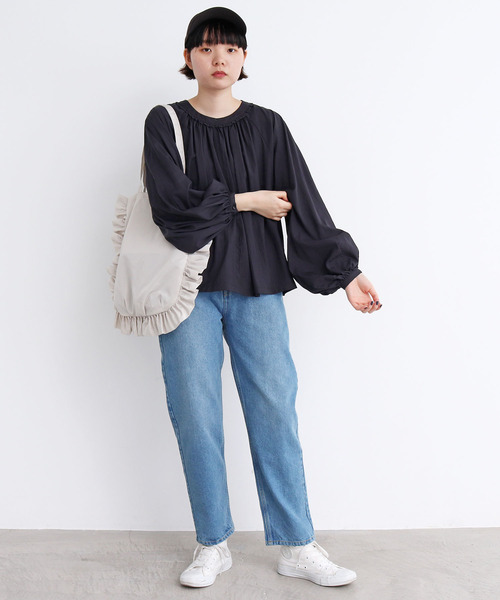 I am I in fact...（アイアムアイインファクト）の「_ナイロンフリルバッグ（トートバッグ・レディース・ブラック/ブラウン/グレー/アイボリー/レッド/その他・FREE）」の13枚目の写真