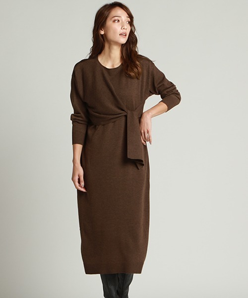 セール Web別注 フロントデザインのニットワンピース ニット セーター Lautreamont ロートレアモン のファッション通販 Zozotown