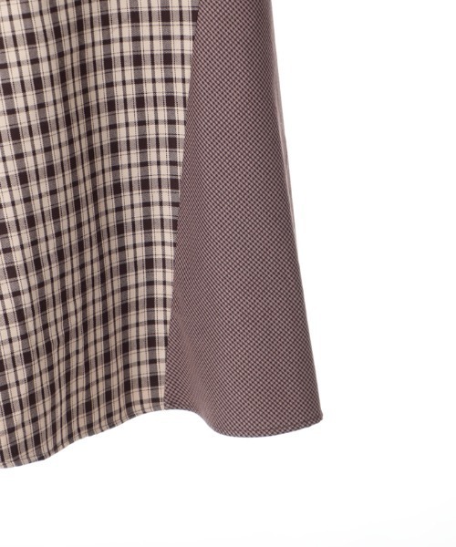 axes femme（アクシーズファム）の「ベルト付チェック柄スカート（スカート・レディース・ネイビー/ブラウン/ワイン・MEDIUM）」の12枚目の写真