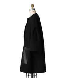 ドゥロワー　drawer PRE2 ウールケヌキフーディーコート 36 Drawer（ドゥロワー）の「Drawer ウールケヌキレザーポケットコート