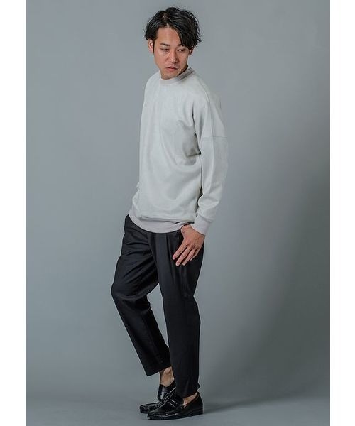 REGIEVO（レジエボ）の「REGIEVO ビッグシルエットスエードトレーナー（スウェット・メンズ・ブラック/スモークピンク/ライトグレー・L/XL）」の10枚目の写真