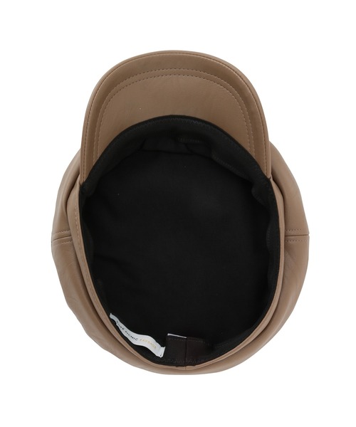 ROPE' PICNIC(ロペピクニック)の「【抗菌防臭】フェイクレザーマリンキャップ(キャスケット・レディース・ブラック/ベージュ・FREE)」の9枚目の写真