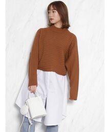 dazzlin | ショートニットシャツチュニック(ニット/セーター)