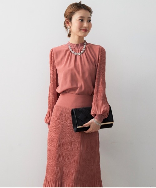 マジョリカプリーツハイネックブラウス シャツ ブラウス Luxe Brille リュクスブリエ のファッション通販 Zozotown