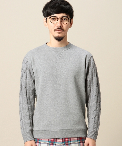 BEAUTY&YOUTH UNITED ARROWS（ビューティーアンドユースユナイテッドアローズ）の「BY コンビ スウェット クルーネック ドロップ ◆（スウェット・メンズ・ホワイト/グレー・SMALL/LARGE/X-LARGE/MEDIUM）」の3枚目の写真