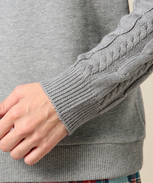 BEAUTY&YOUTH UNITED ARROWS（ビューティーアンドユースユナイテッドアローズ）の「BY コンビ スウェット クルーネック ドロップ ◆（スウェット・メンズ・ホワイト/グレー・SMALL/LARGE/X-LARGE/MEDIUM）」の7枚目の写真