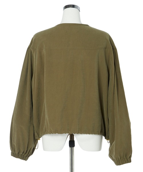 CLEARIMPRESSION （クリアインプレッション）の「《musee》ノーカラーライトブルゾン（ブルゾン・レディース・ブラック/ベージュ/カーキ・フリー）」の9枚目の写真