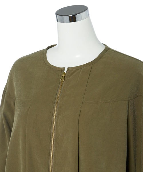 CLEARIMPRESSION （クリアインプレッション）の「《musee》ノーカラーライトブルゾン（ブルゾン・レディース・ブラック/ベージュ/カーキ・フリー）」の10枚目の写真