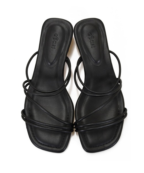 sango（sango）の「変形スクエアヒールナローストラップサンダル（サンダル・レディース・アイボリー/ブルー/シルバー/ブラック・LL/3L/SS/S/M/L）」の21枚目の写真