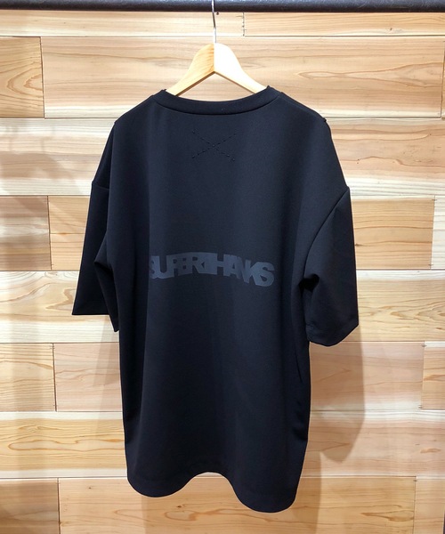 ビッグシルエットカットソー Tシャツ カットソー Superthanks スーパーサンクス のファッション タックデザインバッグプリントtシャツ セットアップ対応 ユニセックス