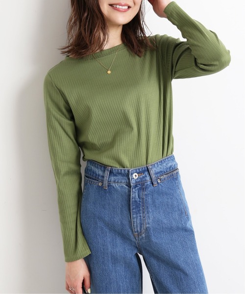 SLOBE IENA(スローブイエナ)の「針抜きフライスプルオーバー【手洗い可能】◆(Tシャツ/カットソー・レディース・カーキ/ブルー系その他/ホワイト/ベージュ・FREE)」の19枚目の写真