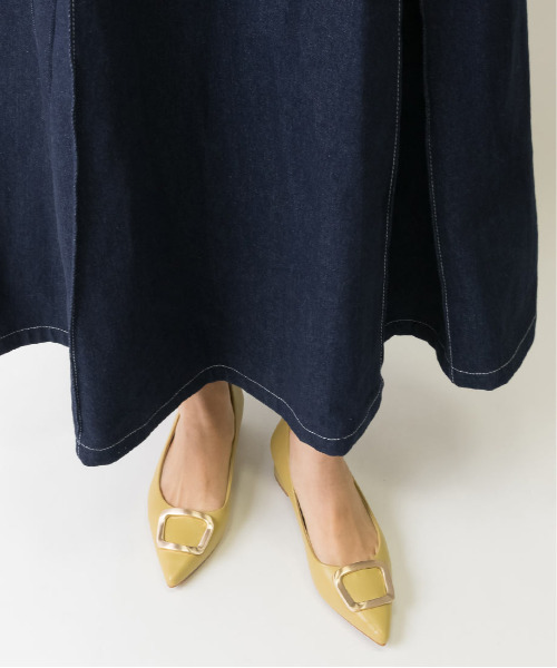 RANDA(ランダ)の「ストレスフリー/ゴールドパーツローヒールパンプス(パンプス・レディース・アイボリー/イエロー/ベージュ/ブラック・24/25/22/25.5/22.5/23/23.5/24.5)」の11枚目の写真