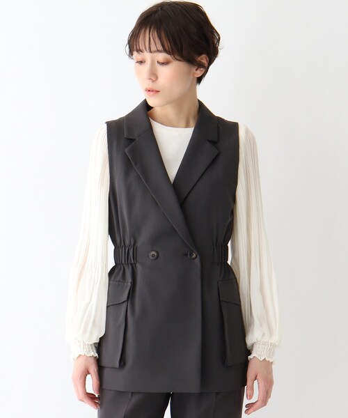 By Aquagirl エージーバイアクアガール のファッション Ag ダブルボタンセットアップベスト ベスト ベスト By Ag