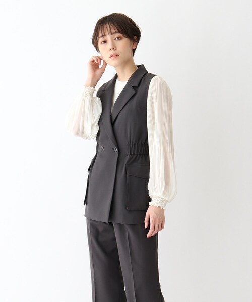 By Aquagirl エージーバイアクアガール のファッション Ag ダブルボタンセットアップベスト ベスト ベスト By Ag