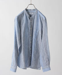 GLOSTER | リネンバンドカラーシャツ(シャツ/ブラウス)