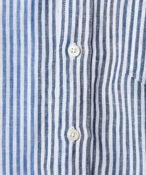 GLOSTER（グロスター）の「リネンバンドカラーシャツ（シャツ/ブラウス・メンズ・ベージュ/ホワイト/ブルー系その他・XL/M/S/L）」の11枚目の写真