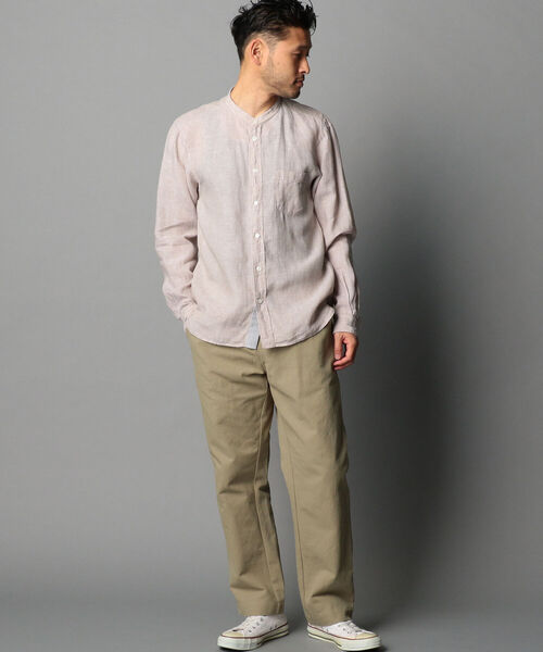 GLOSTER（グロスター）の「リネンバンドカラーシャツ（シャツ/ブラウス・メンズ・ベージュ/ホワイト/ブルー系その他・XL/M/S/L）」の14枚目の写真