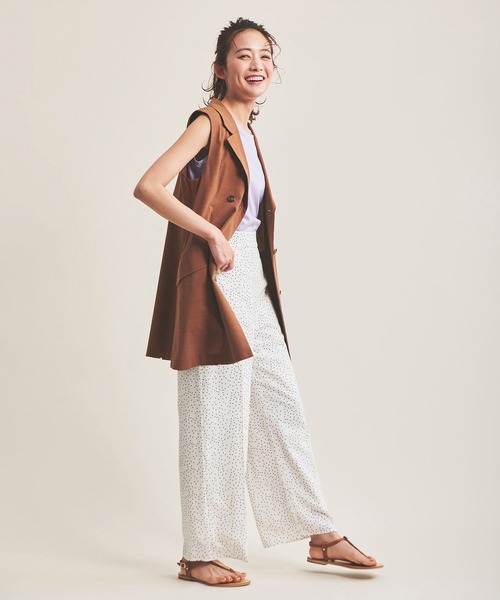 The Virgnia(ザ ヴァージニア)の「ダブルブレストジレ(ベスト・レディース・ベージュ/ブラウン・FREE)」の4枚目の写真