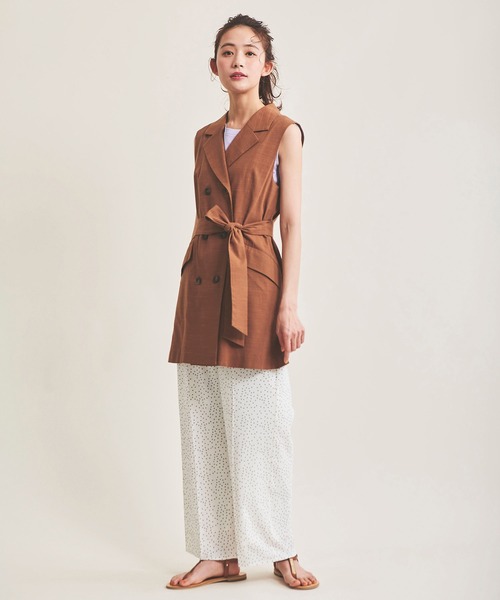 The Virgnia(ザ ヴァージニア)の「ダブルブレストジレ(ベスト・レディース・ベージュ/ブラウン・FREE)」の10枚目の写真