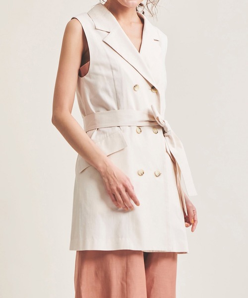 The Virgnia(ザ ヴァージニア)の「ダブルブレストジレ(ベスト・レディース・ベージュ/ブラウン・FREE)」の11枚目の写真