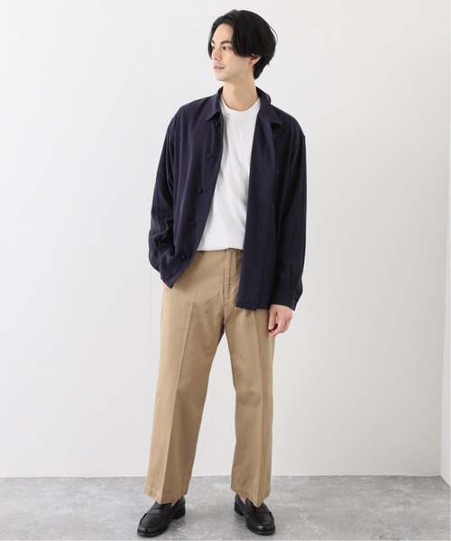 B.C STOCK(ベーセーストック)の「OVERSIZE CHINA シャツ(シャツ/ブラウス・メンズ・ベージュ/ネイビー・SMALL/MEDIUM/LARGE)」の3枚目の写真
