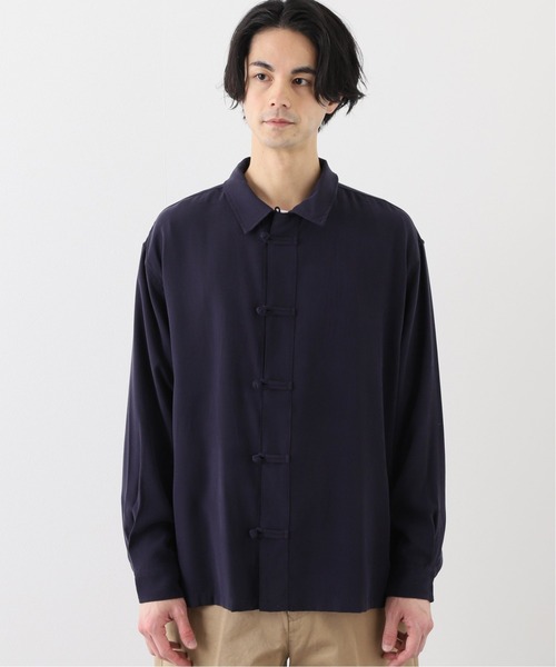 B.C STOCK(ベーセーストック)の「OVERSIZE CHINA シャツ(シャツ/ブラウス・メンズ・ベージュ/ネイビー・SMALL/MEDIUM/LARGE)」の5枚目の写真