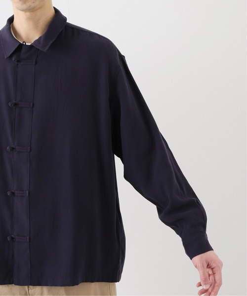 B.C STOCK(ベーセーストック)の「OVERSIZE CHINA シャツ(シャツ/ブラウス・メンズ・ベージュ/ネイビー・SMALL/MEDIUM/LARGE)」の10枚目の写真
