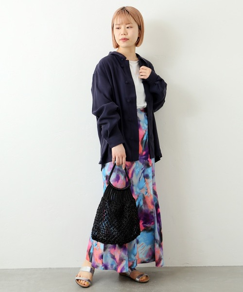 B.C STOCK(ベーセーストック)の「OVERSIZE CHINA シャツ(シャツ/ブラウス・メンズ・ベージュ/ネイビー・SMALL/MEDIUM/LARGE)」の19枚目の写真