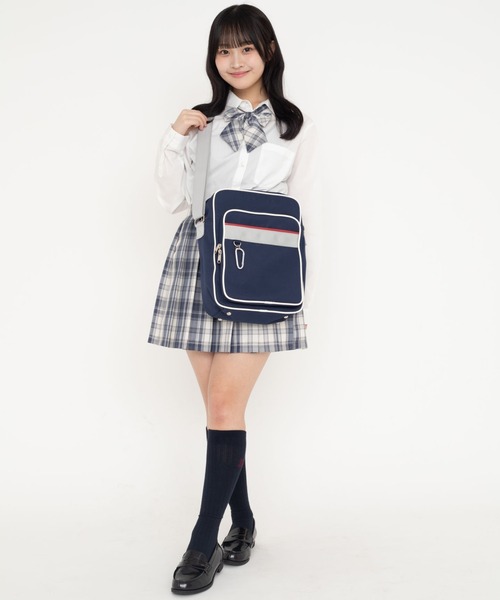 WEGO(ウィゴー)の「WEGO/スクールショルダーバッグ(ショルダーバッグ・レディース・ネイビー/ブラウン/ブラック/サックスブルー/グレー/ライトパープル/その他1・FREE)」の13枚目の写真
