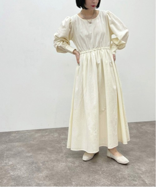 apres jour mignon(アプレジュールミニョン)の「バックリボンワンピース 【ZOZOTOWN限定アイテム】(ワンピース・レディース・ベージュ/アイボリー/ブラック・フリー/X-LARGE)」の7枚目の写真
