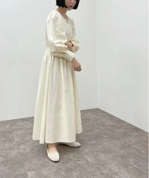 apres jour mignon(アプレジュールミニョン)の「バックリボンワンピース 【ZOZOTOWN限定アイテム】(ワンピース・レディース・ベージュ/アイボリー/ブラック・フリー/X-LARGE)」の10枚目の写真