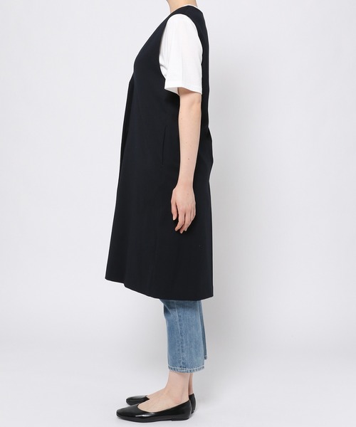 GLOBAL WORK（グローバルワーク）の「Vネックロングジレ/938467（ダッフルコート・レディース・アイボリー/ダークブルー・FREE）」の16枚目の写真