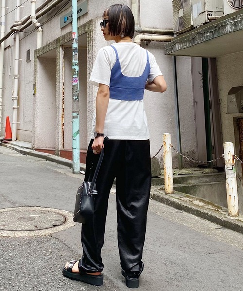 PAGEBOY（ページボーイ）の「ビスチェTシャツセット（Tシャツ/カットソー・レディース・ブラック/ホワイト×ブルー/ホワイト×ブラック・FREE）」の20枚目の写真