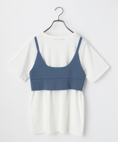 PAGEBOY（ページボーイ）の「ビスチェTシャツセット（Tシャツ/カットソー・レディース・ブラック/ホワイト×ブルー/ホワイト×ブラック・FREE）」の13枚目の写真