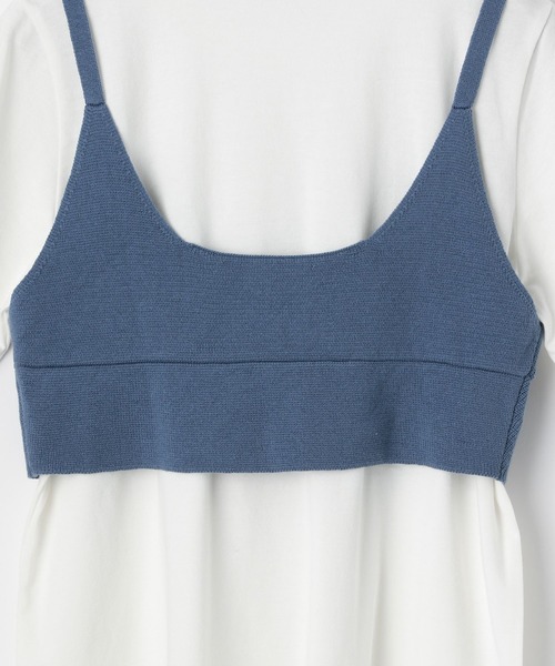 PAGEBOY（ページボーイ）の「ビスチェTシャツセット（Tシャツ/カットソー・レディース・ブラック/ホワイト×ブルー/ホワイト×ブラック・FREE）」の8枚目の写真