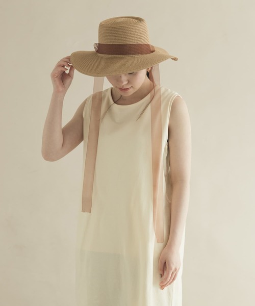 SMELLY（スメリー）の「ペーパー2WAYハット（ハット・レディース・ブラウン/アイボリー/ベージュ・-）」の6枚目の写真