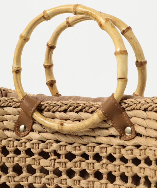 B:MING by BEAMS（ビーミングバイビームス）の「B:MING by BEAMS / スクエア カゴバッグ（かごバッグ・レディース・ベージュ/カーキ・ONE SIZE）」の9枚目の写真