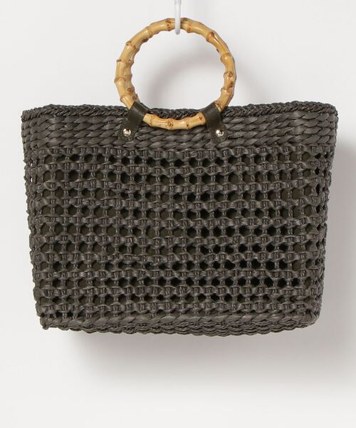 B:MING by BEAMS（ビーミングバイビームス）の「B:MING by BEAMS / スクエア カゴバッグ（かごバッグ・レディース・ベージュ/カーキ・ONE SIZE）」の4枚目の写真