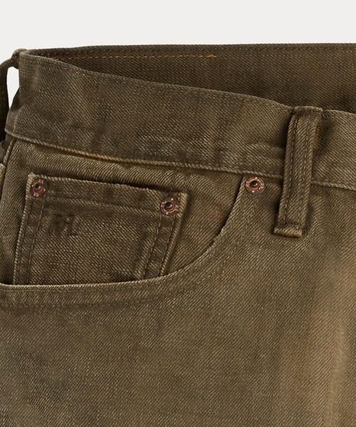 RRL(ダブル アール エル)の「スリム フィット ジーンズ(デニムパンツ・メンズ・ブラウン・32/32/38/32/31/30/36/32/28/30/33/32/34/32/29/30/30/30/32/30/31/32/40/32/30/32)」の5枚目の写真