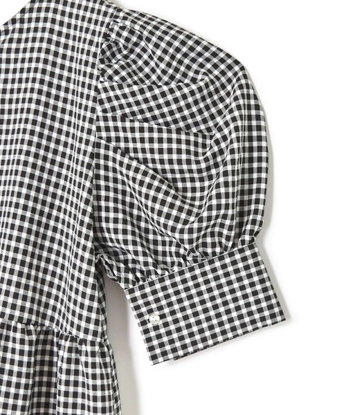 Alley by w closet(アリーバイダブルクローゼット)の「【Alley】ギンガムティアードワンピース(ワンピース・レディース・ブラック/ブルー/イエロー・FREE)」の8枚目の写真