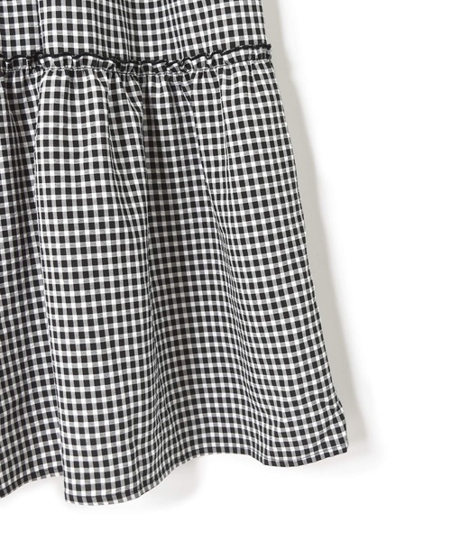 Alley by w closet(アリーバイダブルクローゼット)の「【Alley】ギンガムティアードワンピース(ワンピース・レディース・ブラック/ブルー/イエロー・FREE)」の7枚目の写真