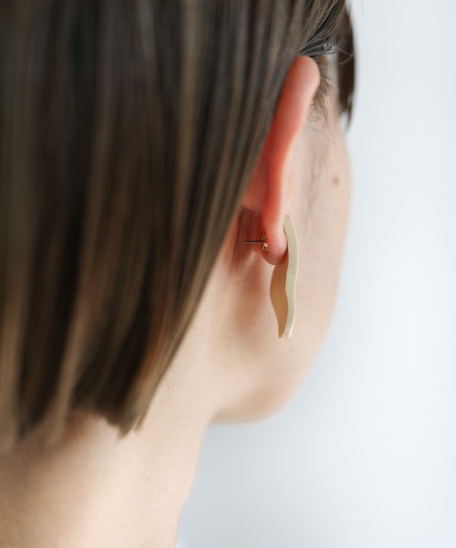 select MOCA（セレクトモカ）の「ドロップウッドピアス（ピアス（両耳用）・レディース・ダークブラウン/ブラウン/アイボリー・FREE）」の8枚目の写真