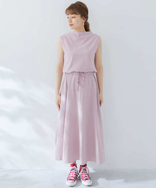 URBAN RESEARCH Sonny Label(アーバンリサーチサニーレーベル)の「【WEB限定】ボトルネックノースリーブワンピース(ワンピース・レディース・ブラック/ピンク/ベージュ・FREE)」の18枚目の写真