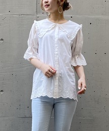 AS KNOW AS PINKY | はばたき衿半袖スカラブラウス(シャツ/ブラウス)