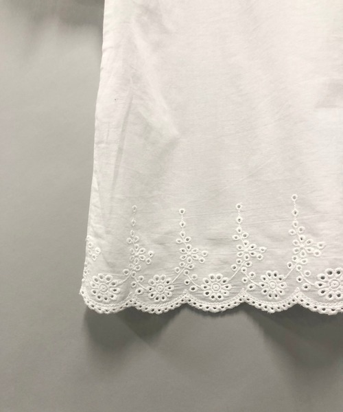 AS KNOW AS PINKY（アズノゥアズピンキー）の「はばたき衿半袖スカラブラウス（シャツ/ブラウス・レディース・オフホワイト/ブラック・FREE）」の8枚目の写真