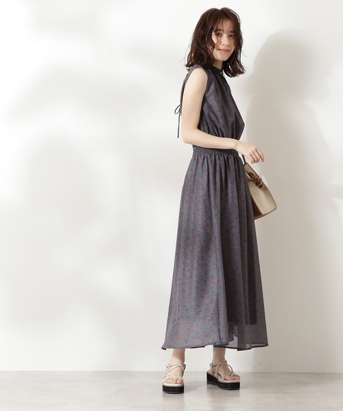 N.（N. Natural Beauty Basic）（エヌエヌナチュラルビューティーベーシック）の「【S Size Line】◆ダークフローラルワンピース（ワンピース・レディース・グリーン系その他/ブルー系その他/ブラック系その他・SMALL/MEDIUM）」の19枚目の写真