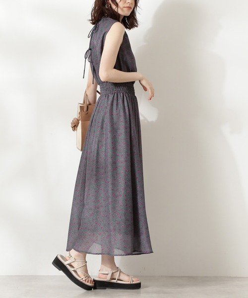 N.（N. Natural Beauty Basic）（エヌエヌナチュラルビューティーベーシック）の「【S Size Line】◆ダークフローラルワンピース（ワンピース・レディース・グリーン系その他/ブルー系その他/ブラック系その他・SMALL/MEDIUM）」の21枚目の写真