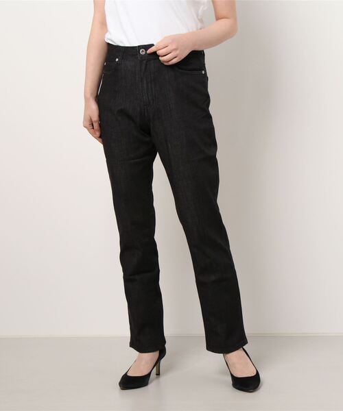 BELLUNA PLUS（ベルーナ）の「ヒンヤリ冷感ライトオンスジーンズ（スリムストレート）股下７３cm（デニムパンツ・レディース・ブラック/オフホワイト/インディゴブルー/ブルー/ブルー系その他/ライトブルー・SMALL/MEDIUM/X-LARGE/LARGE）」の14枚目の写真