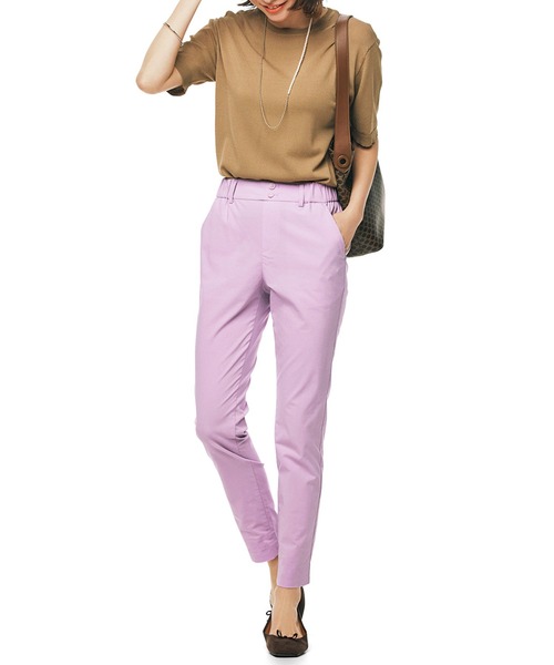 IEDIT（イディット）の「ＩＥＤＩＴ　ＵＶカット・吸汗速乾・接触冷感がうれしい　エアノビライト涼やかテーパードパンツ（その他パンツ・レディース・ネイビー/ライトブルー/ブラック/グレー/ラベンダー/グレー系その他・SMALL/MEDIUM/LARGE/X-LARGE/XX-LARGE/XXX-LARGE）」の14枚目の写真